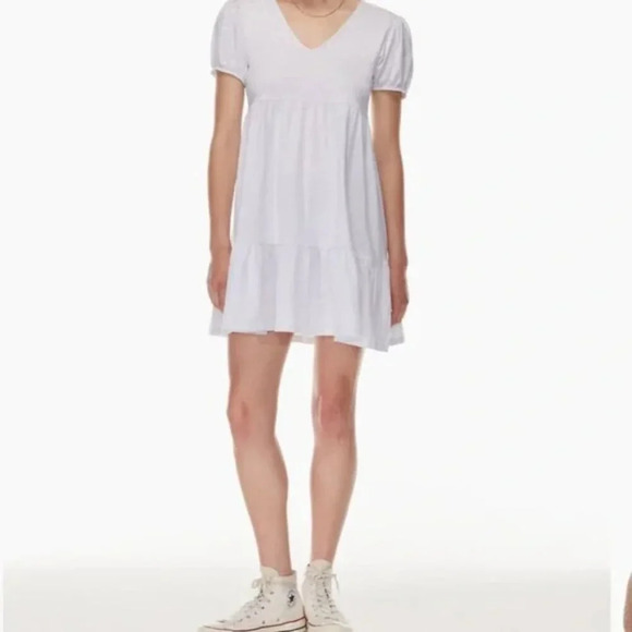 Aritzia Sunday Best Babydoll Tiered Cruise Dress White Size Small - Picture 3 of 7